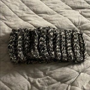 Black and Gray Knit Ear Warmer